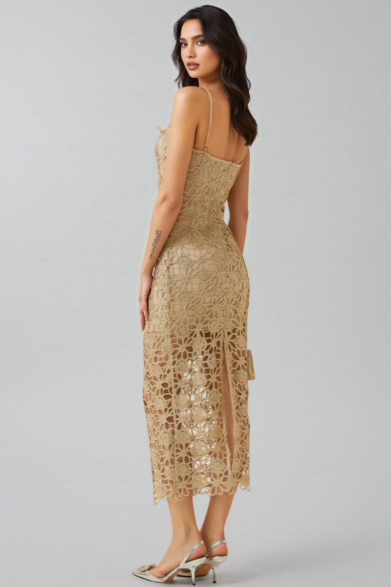 Zephyra Embroidery Midi Dress Set