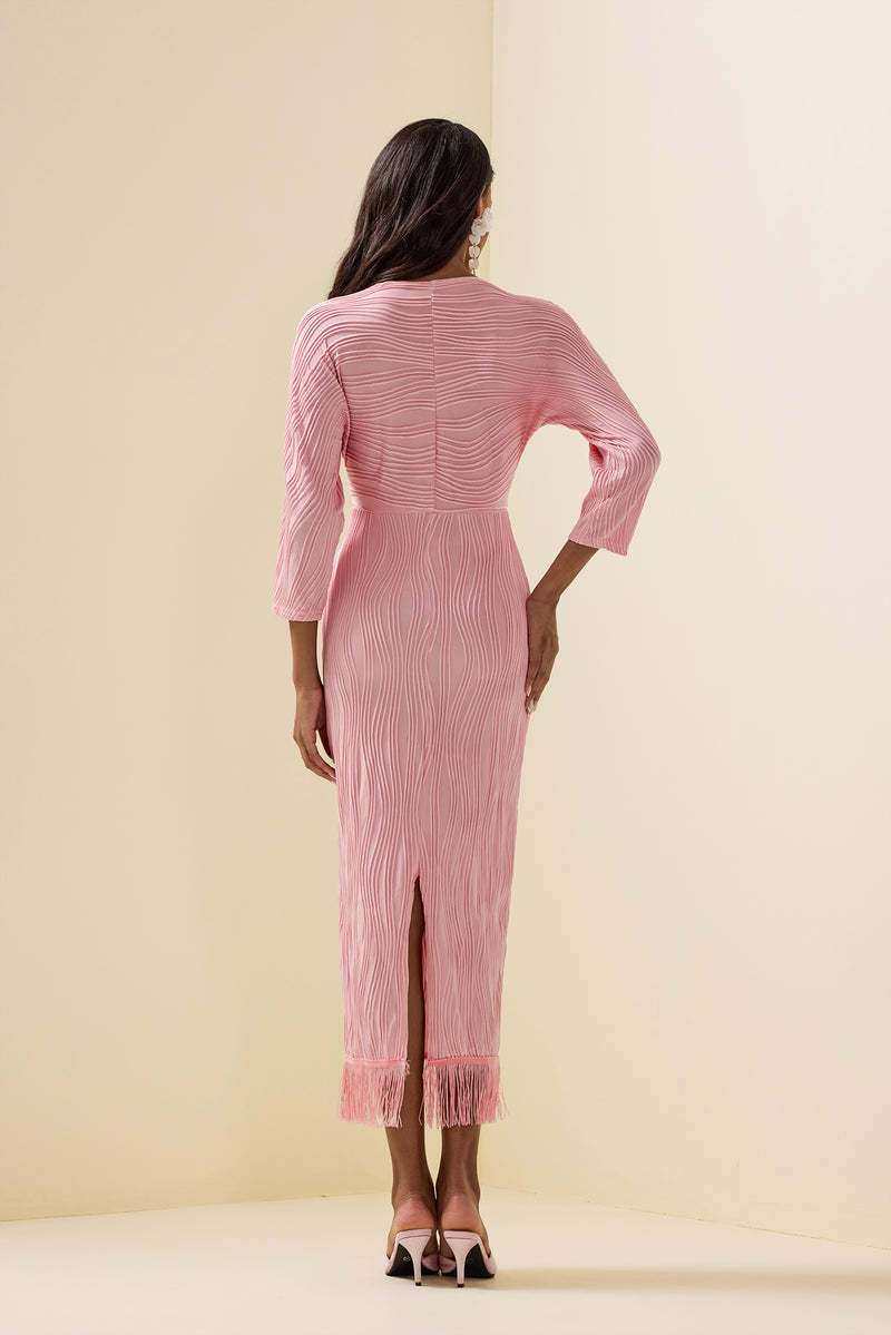 Knit Tassel Midi Dress