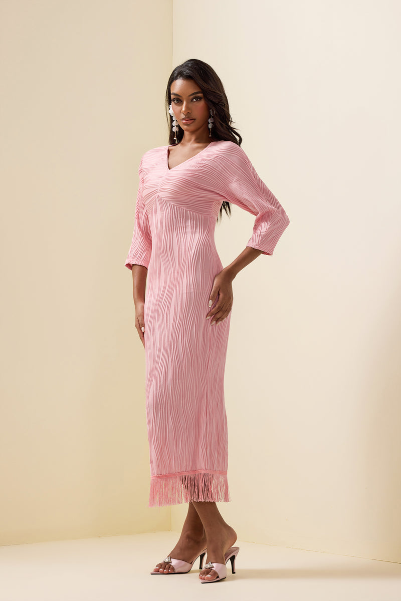 Knit Tassel Midi Dress