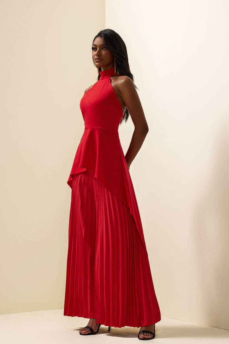 Sleeveless Top �?high Waist Pleated Pants Set