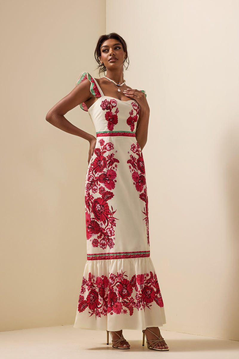 Sleeveless Sweetheart Neck Splicing Midi Dress