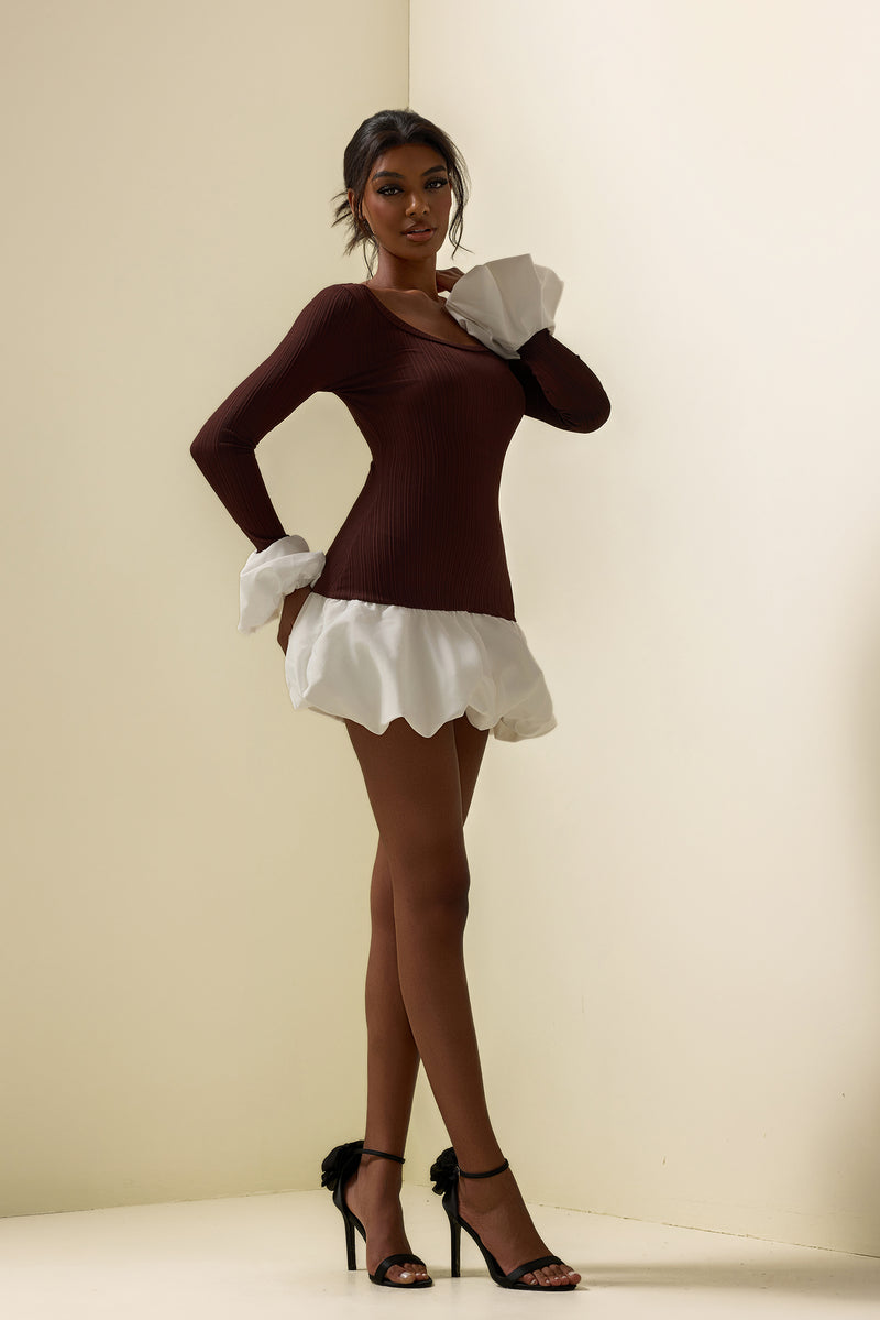 Jersey Round Neck Mini Dress