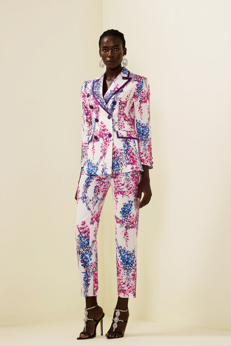 Double Breasted Blazer & High Waist Pants Set
