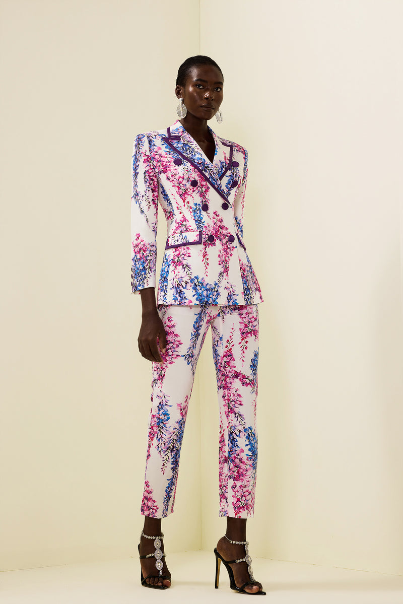 Double Breasted Blazer & High Waist Pants Set