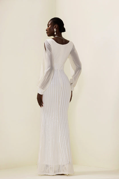 Sequin Cut-out Maxi Dress