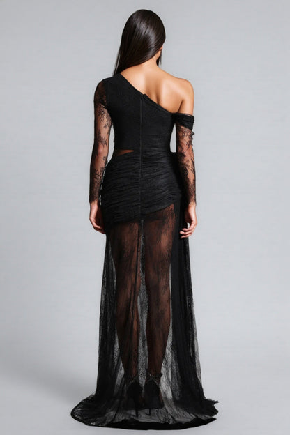Koand One Shoulder Slit Maxi Dress