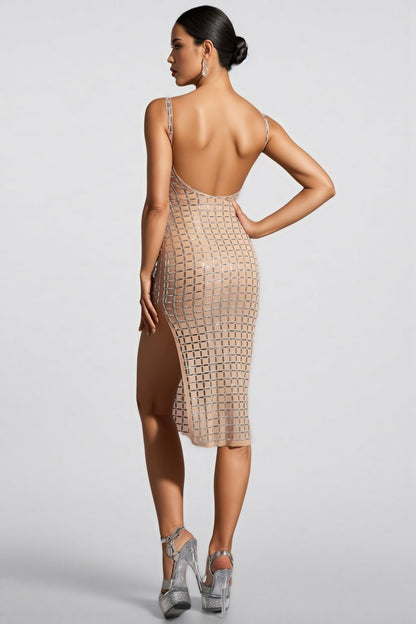 Tilly Sleeveless Diamond Midi Dress