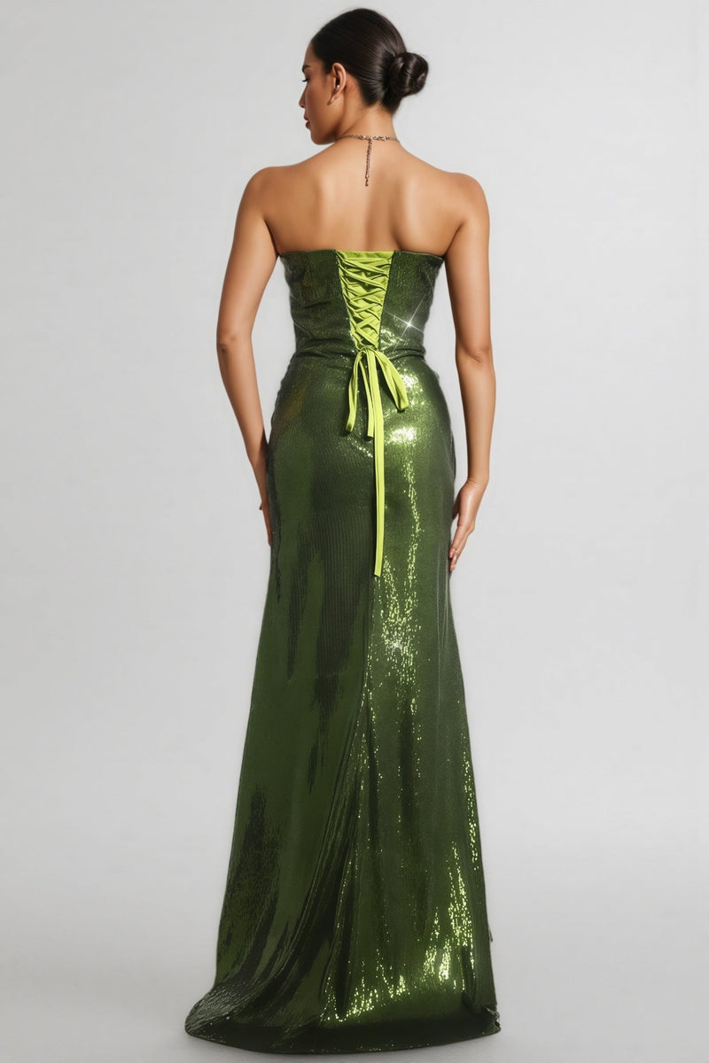 Rhea Sleeveless Lacing Sequin Maxi Dress
