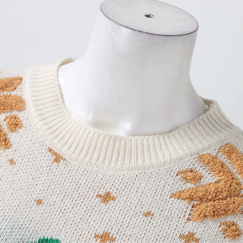 Korean Loose Round Neck Long Sleeve Christmas Sweater