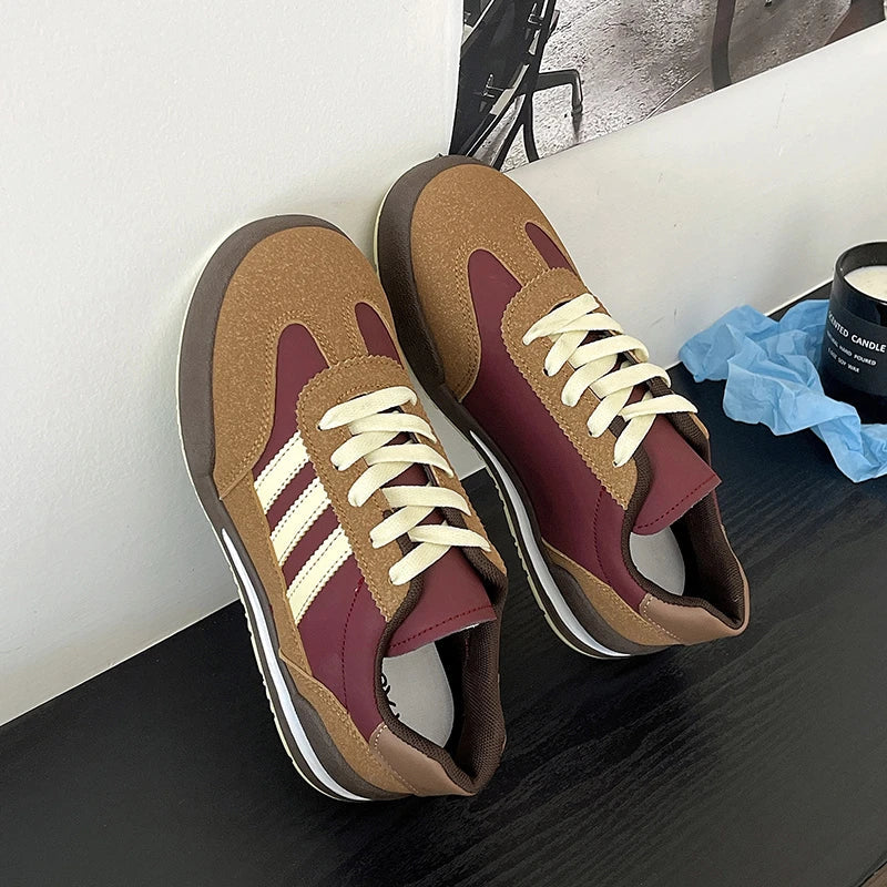 Comfort Increase Niche Retro German Training Shoes Female Summer Breathable Flat Shoes Sports Forrest Gump Shoes