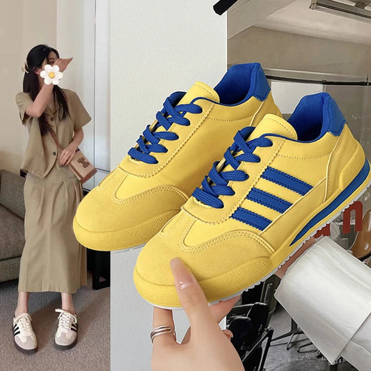 Comfort Increase Niche Retro German Training Shoes Female Summer Breathable Flat Shoes Sports Forrest Gump Shoes