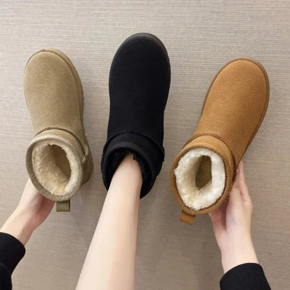 New Stylish Thickened Warm Short Tube Non-slip Black Snow Boot