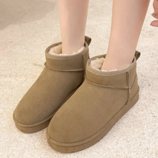 New Stylish Thickened Warm Short Tube Non-slip Black Snow Boot