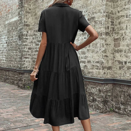 Summer Hepburn French Maxi Party Club Midi Dresses