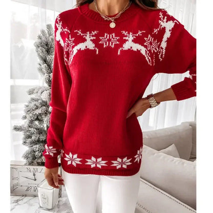 Winter Christmas Knit Jacquard Soft Warm Y2k Sweater