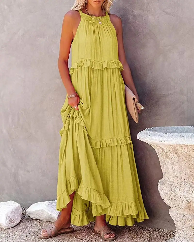 New Floor-length Round Loose Irregular Loose Midi Dresses