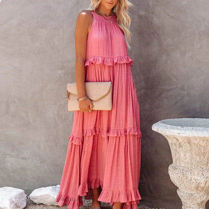 New Floor-length Round Loose Irregular Loose Midi Dresses