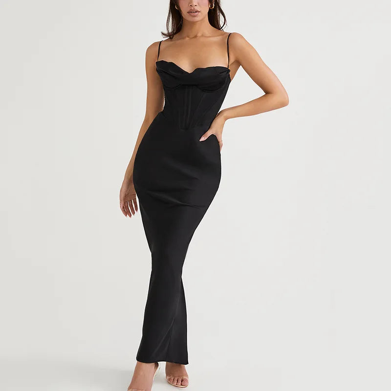 Puss Satin Pleated Vestidos Midi Dresses