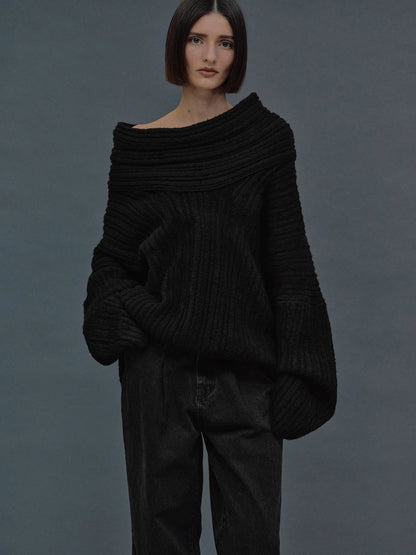 Off Shoulder Ultra Soft Knitted Sweater