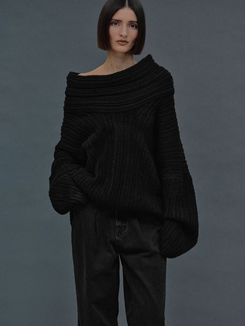 Off Shoulder Ultra Soft Knitted Sweater