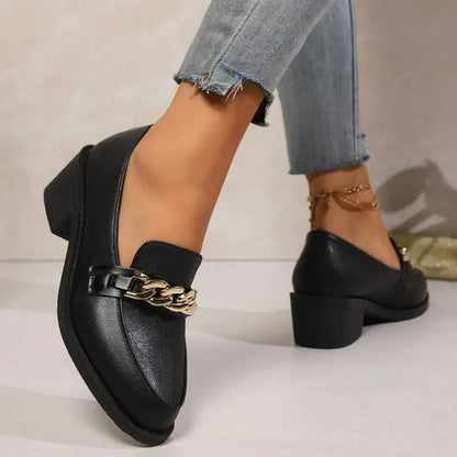 Black Platform Slip on Leather Designer Boat Flats Oxfords Loafers