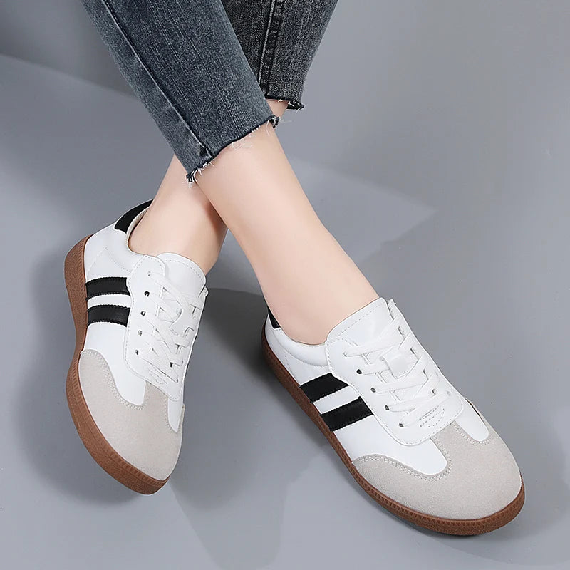 Sneakers Shoes Spring Trend Flats Female New Comfort White Vulcanized Platform Shoes for