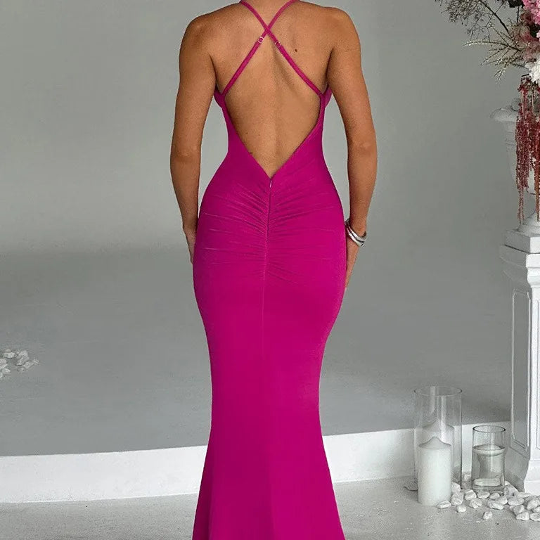 New Slim Slip Ruffled High Y2k Midi Dresses