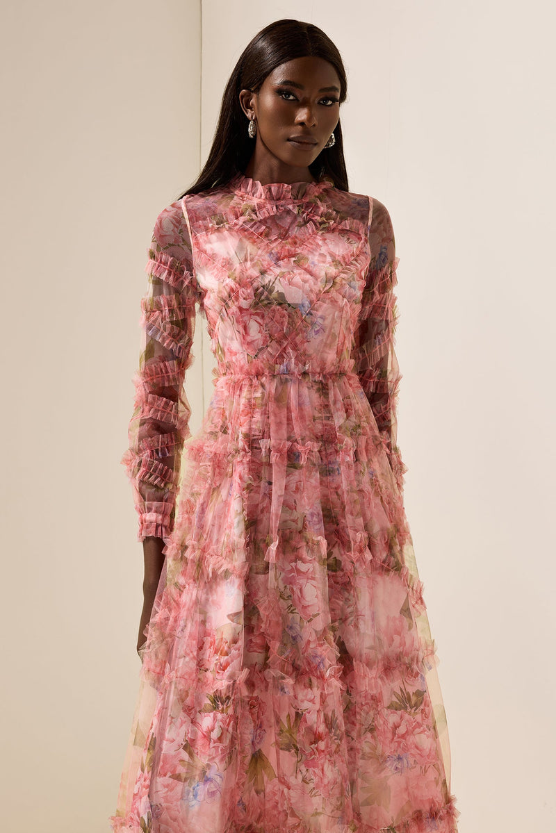 Ruffle Tiered Midi Dress