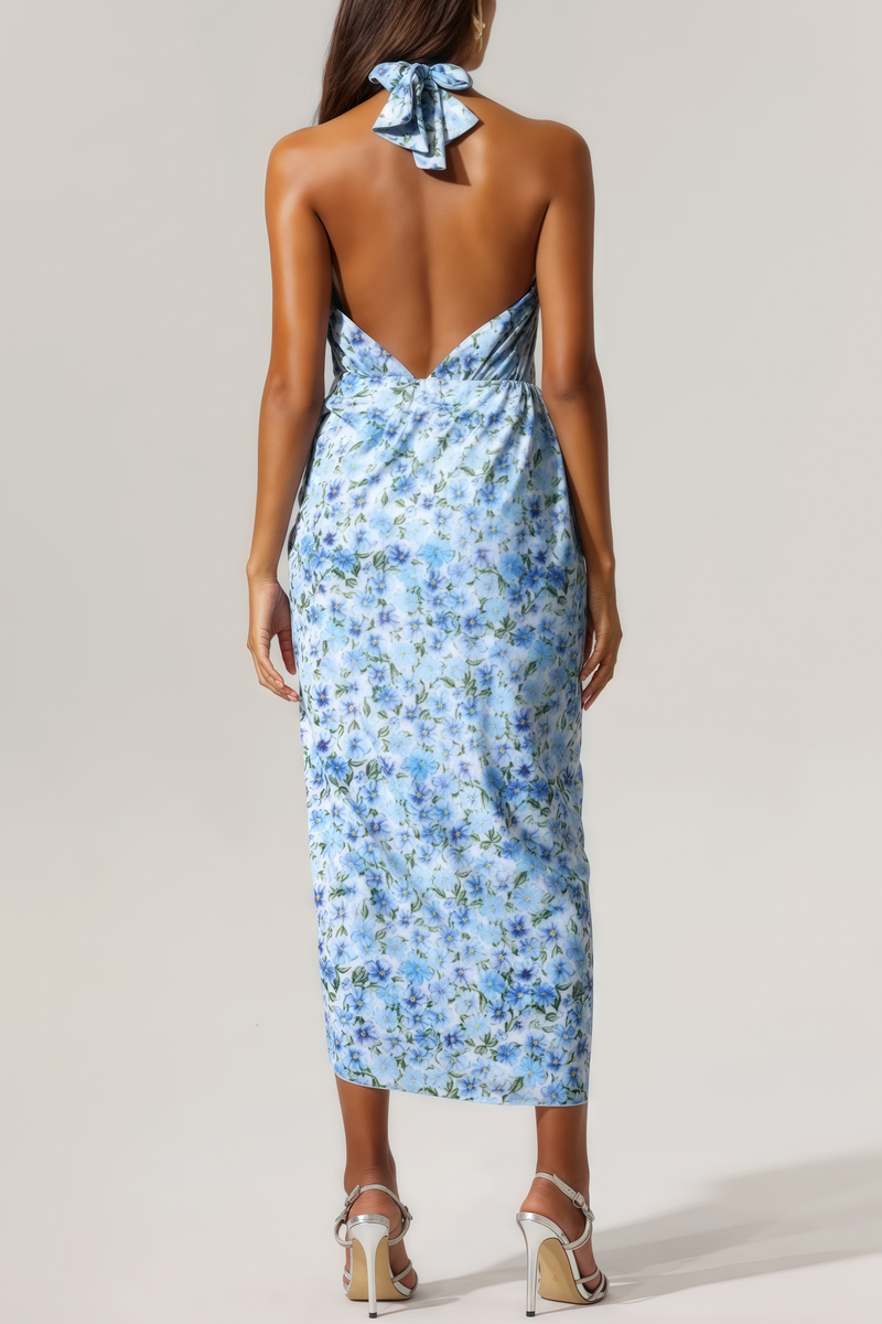 Serena Tulip Printed High Slit Two-piece Set