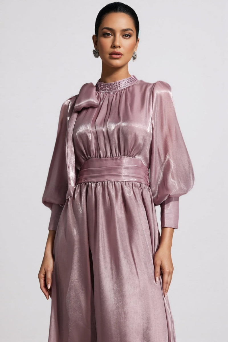 Ronans Lacing Bow Diamond Maxi Dress