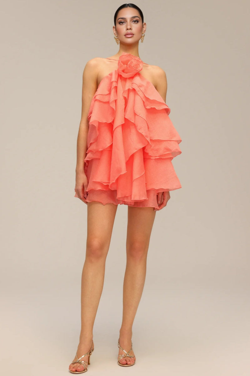 Josefina Sleeveless Flower Mini Dress