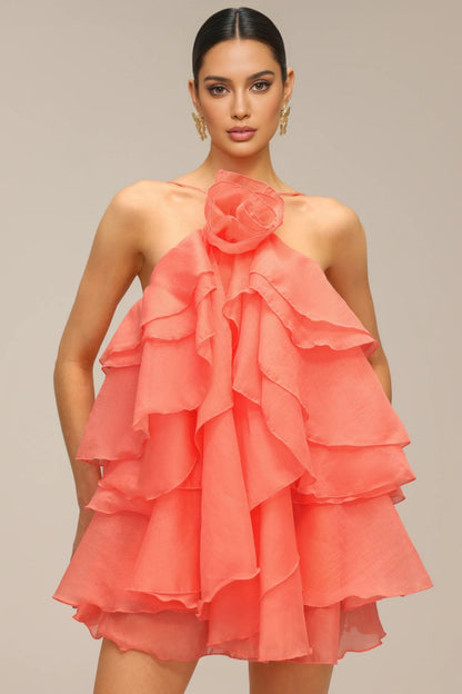 Josefina Sleeveless Flower Mini Dress