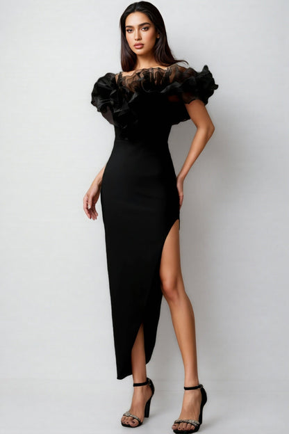 Selahx One Shoulder Bandage Midi Dress