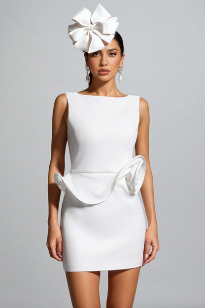 Orinhy Sleeveless Flowers Mini Dress