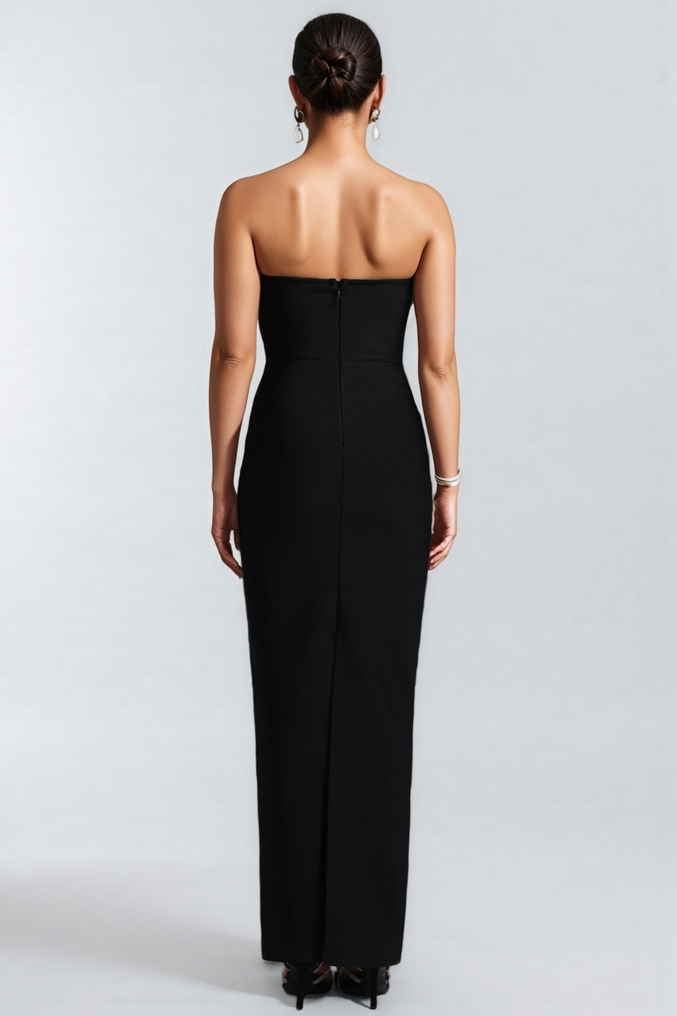 Lala Bandage Strapless Bow Maxi Dress
