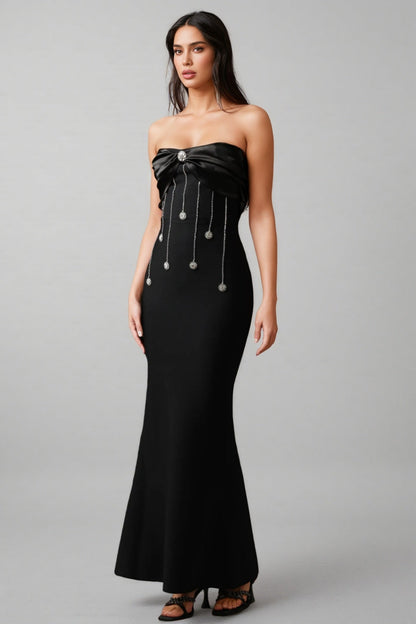 Wanda Sleeveless Diamond Bandage Maxi Dress