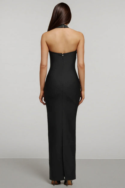 Conrad Halter Diamond Maxi Dress
