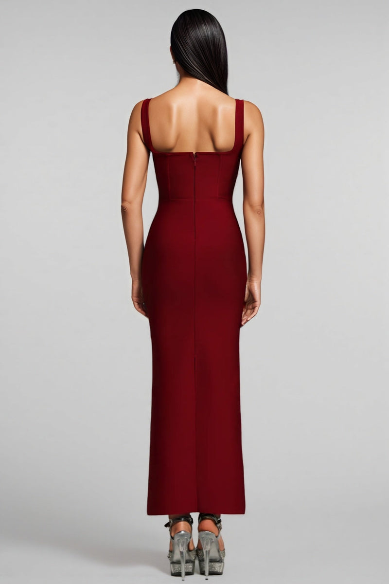Rykert Sleeveless Diamond Bandage Maxi Dress