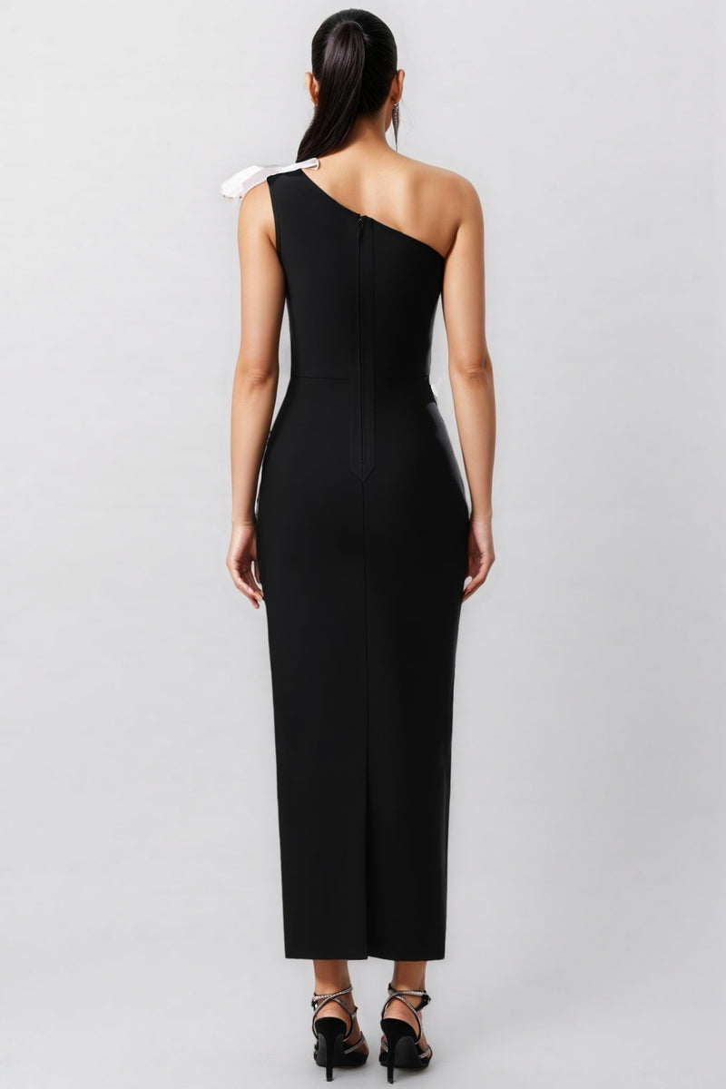 Priscilla 3d Flower Bandage Maxi Dress