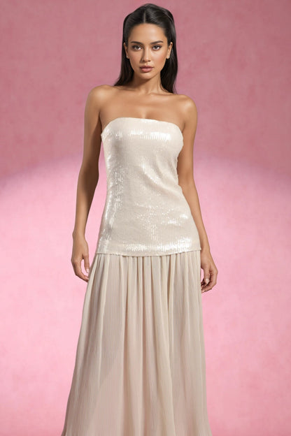 Eyola Sleeveless Sequin Maxi Dress