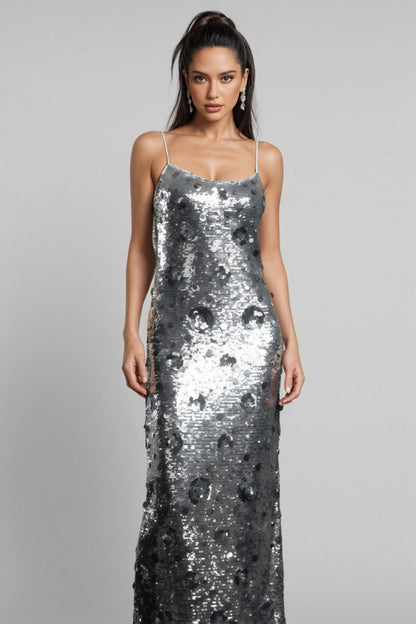 Dilara Strappy Sequinned Maxi Dress