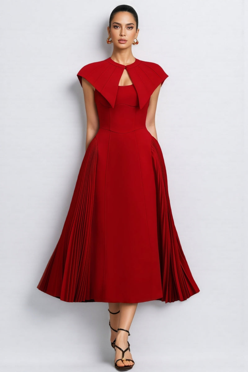 Mariam Halter Folds Maxi Dress