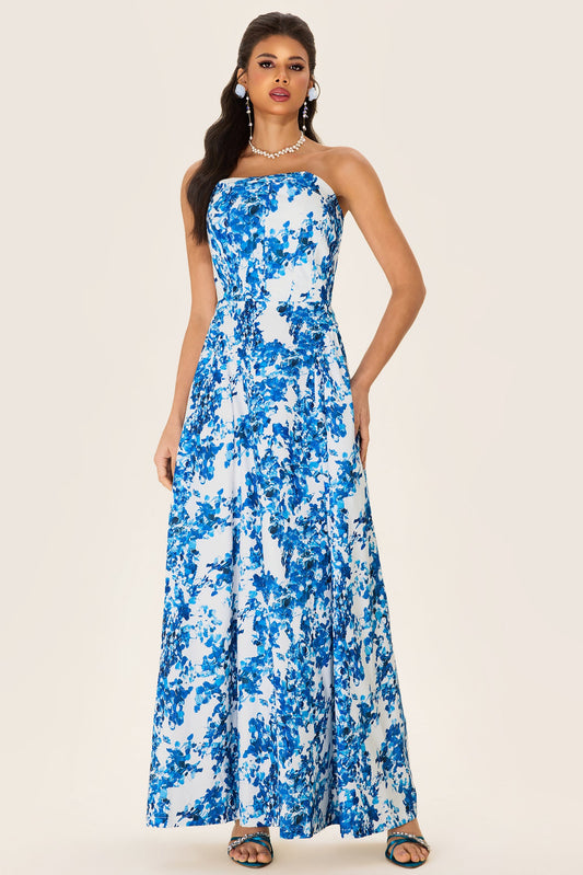 Off-shoulder Sleeveless Midi Dress