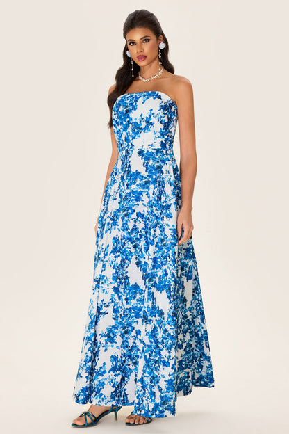Off-shoulder Sleeveless Midi Dress