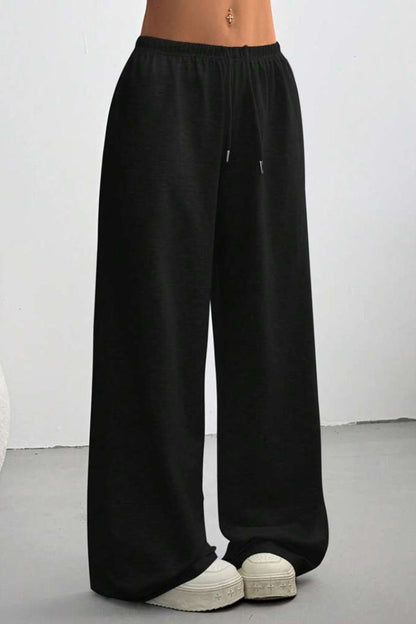 Drawstring Waist Knit Pants