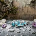 Classic Natural Stones Dangle Silver Earrings