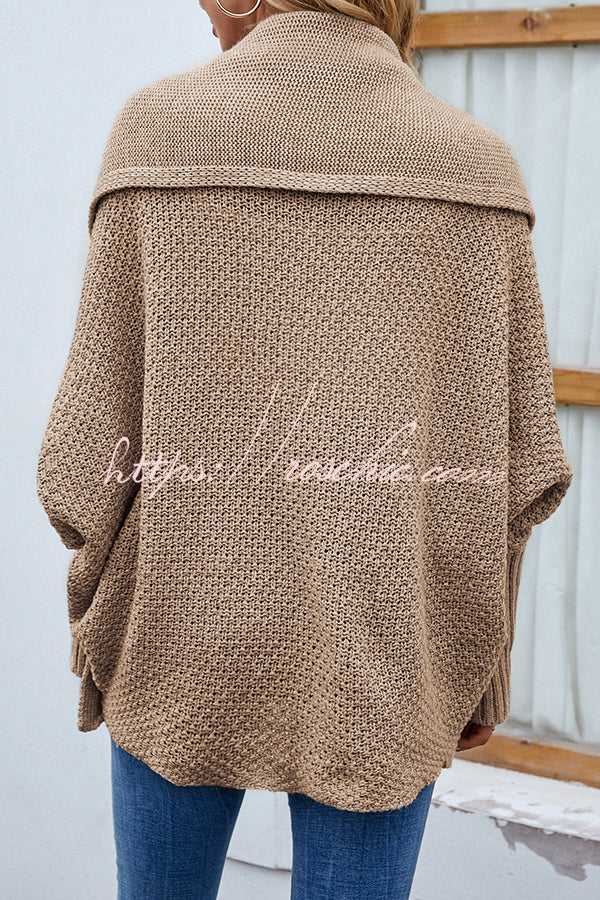 Fidovit Round Neck Dolman Sleeve Cardigan