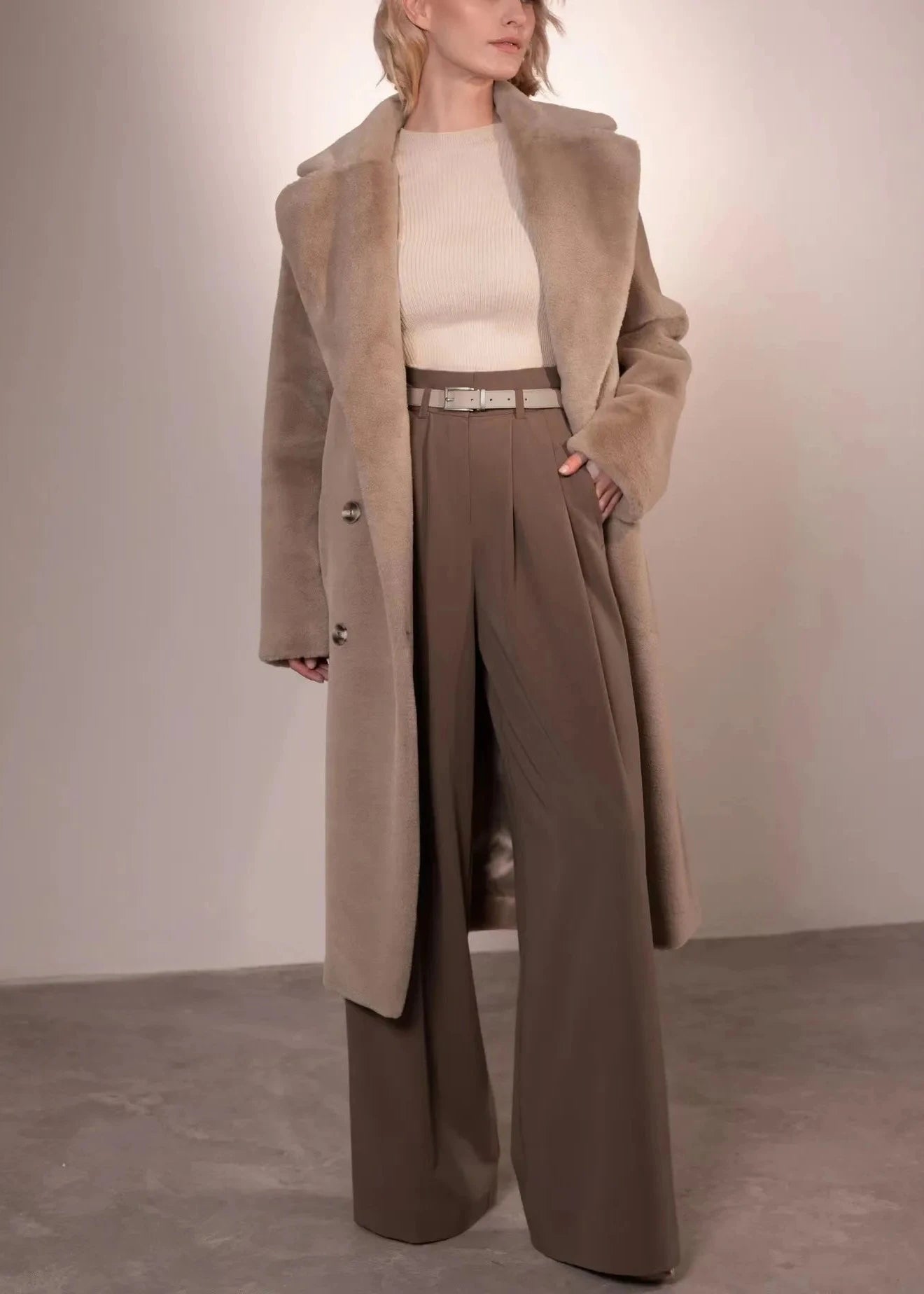 Classic Mink-style Velvet Coat