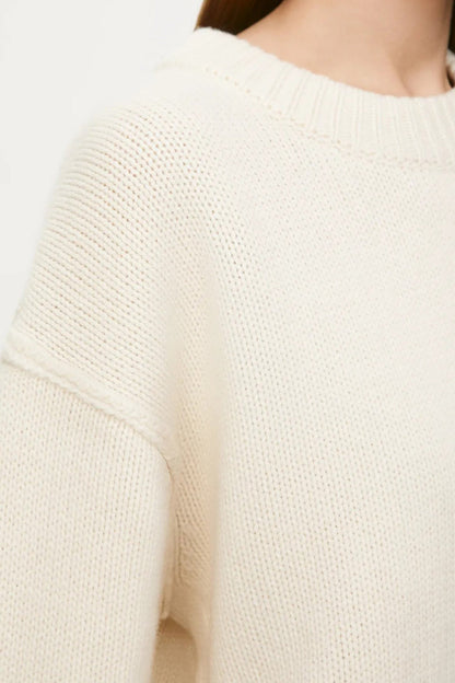 Round Neck Color Pullover Sweater
