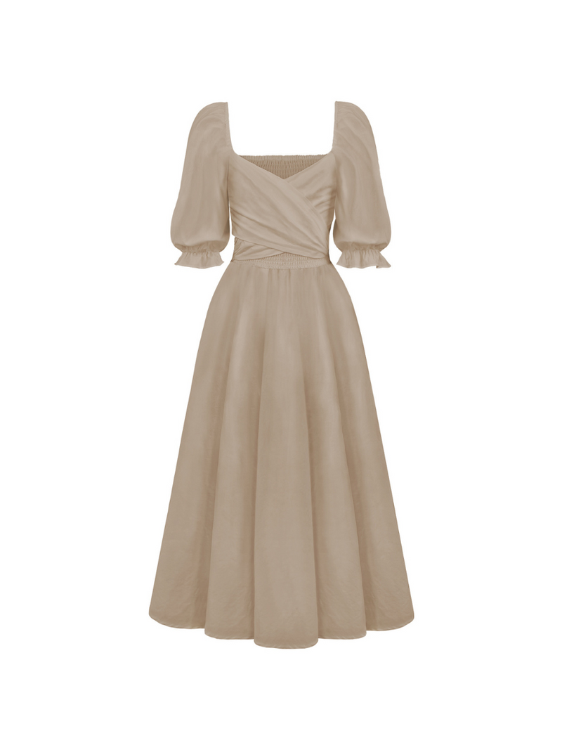 Sunset Sands Two Way Wearable Midi Dress - Neutral